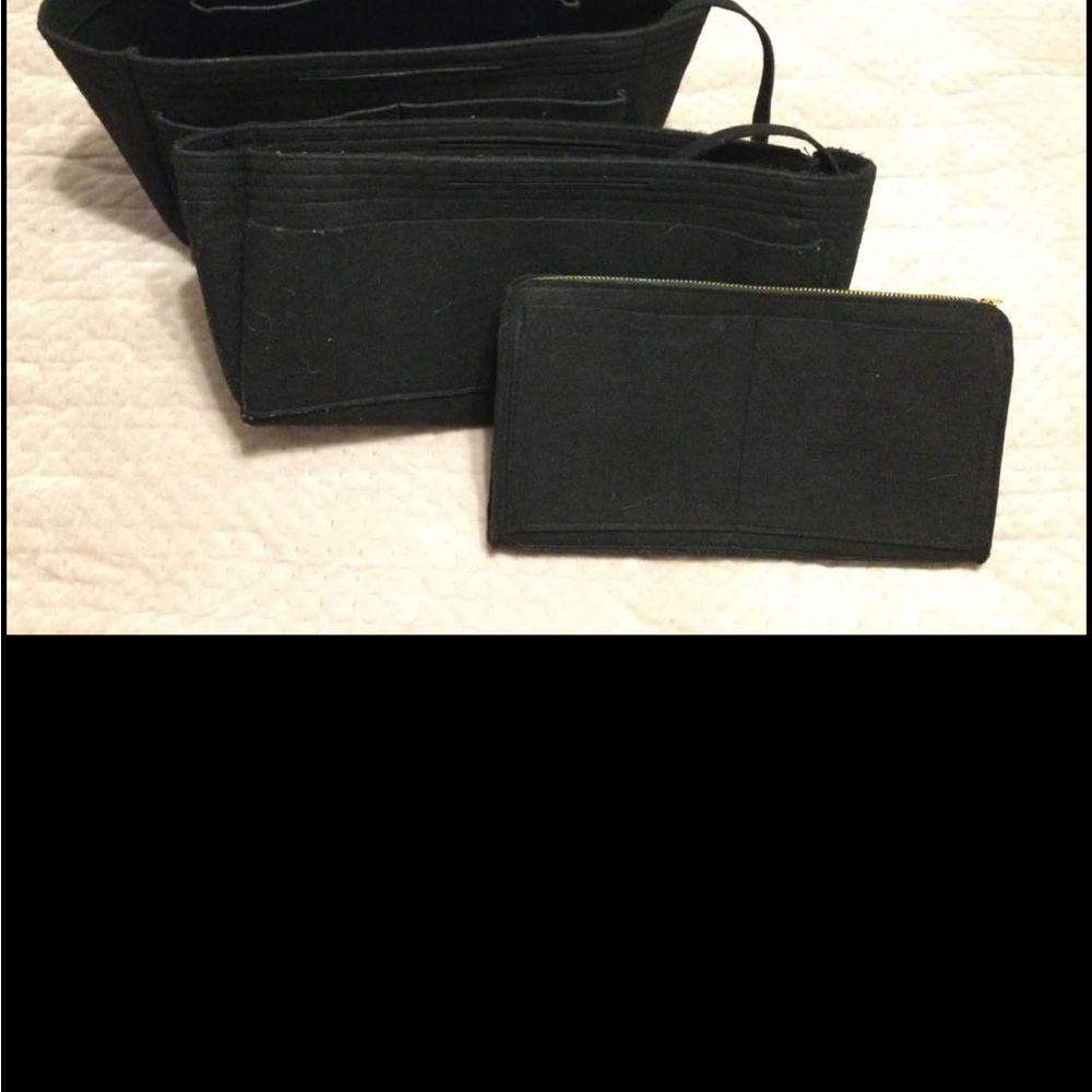 Black 3pc Purse Organizer Set